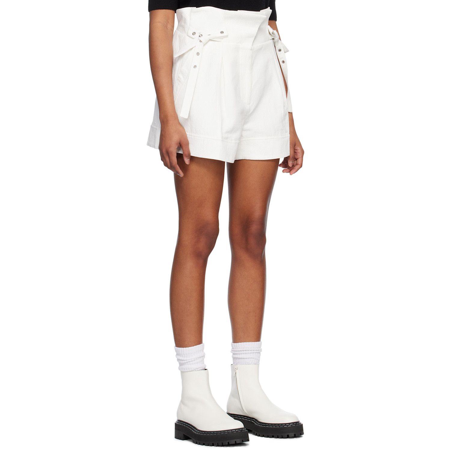  3.1 Phillip Lim White Paperbag Shorts 