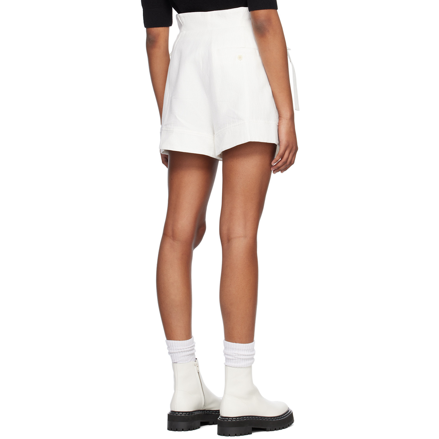  3.1 Phillip Lim White Paperbag Shorts 