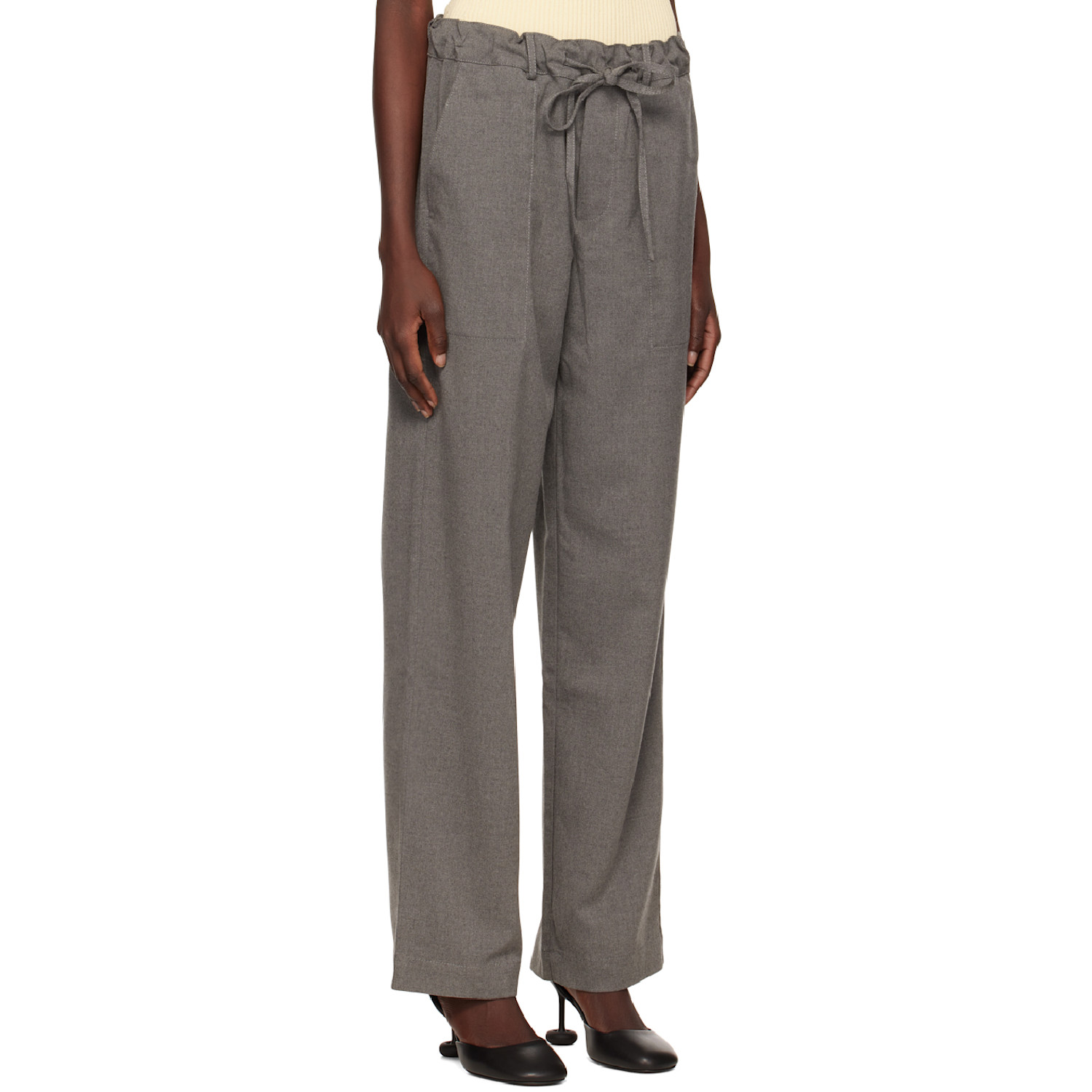  Proenza Schouler Gray Proenza Schouler White Label Drawstring Lounge Pants 