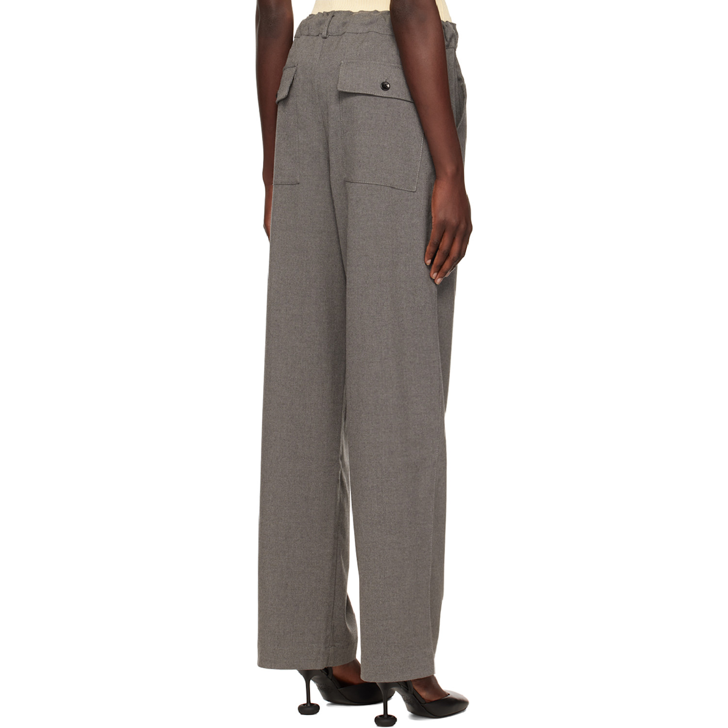  Proenza Schouler Gray Proenza Schouler White Label Drawstring Lounge Pants 
