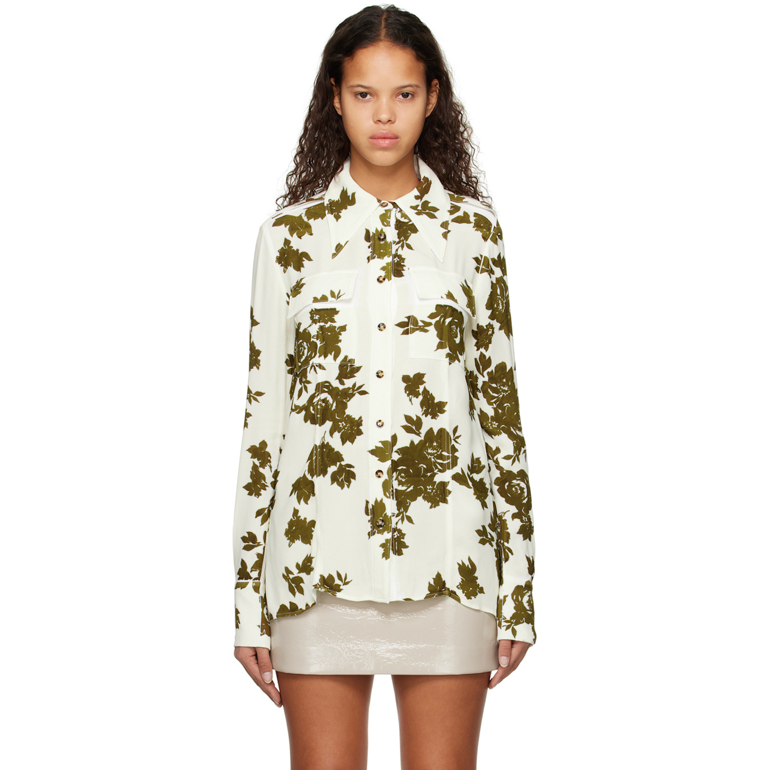Proenza Schouler Off-White Floral Shirt