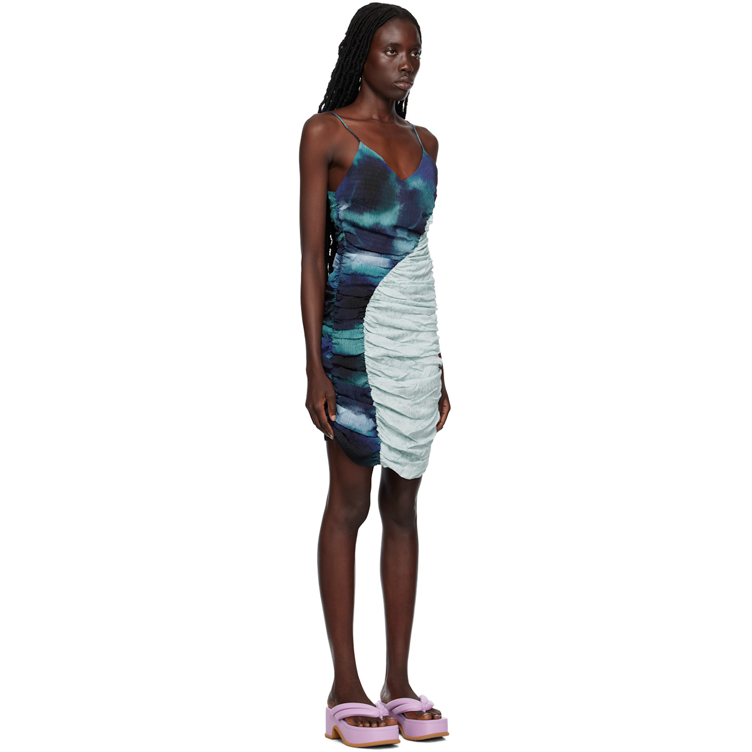  Ahluwalia Blue Solange Minidress 