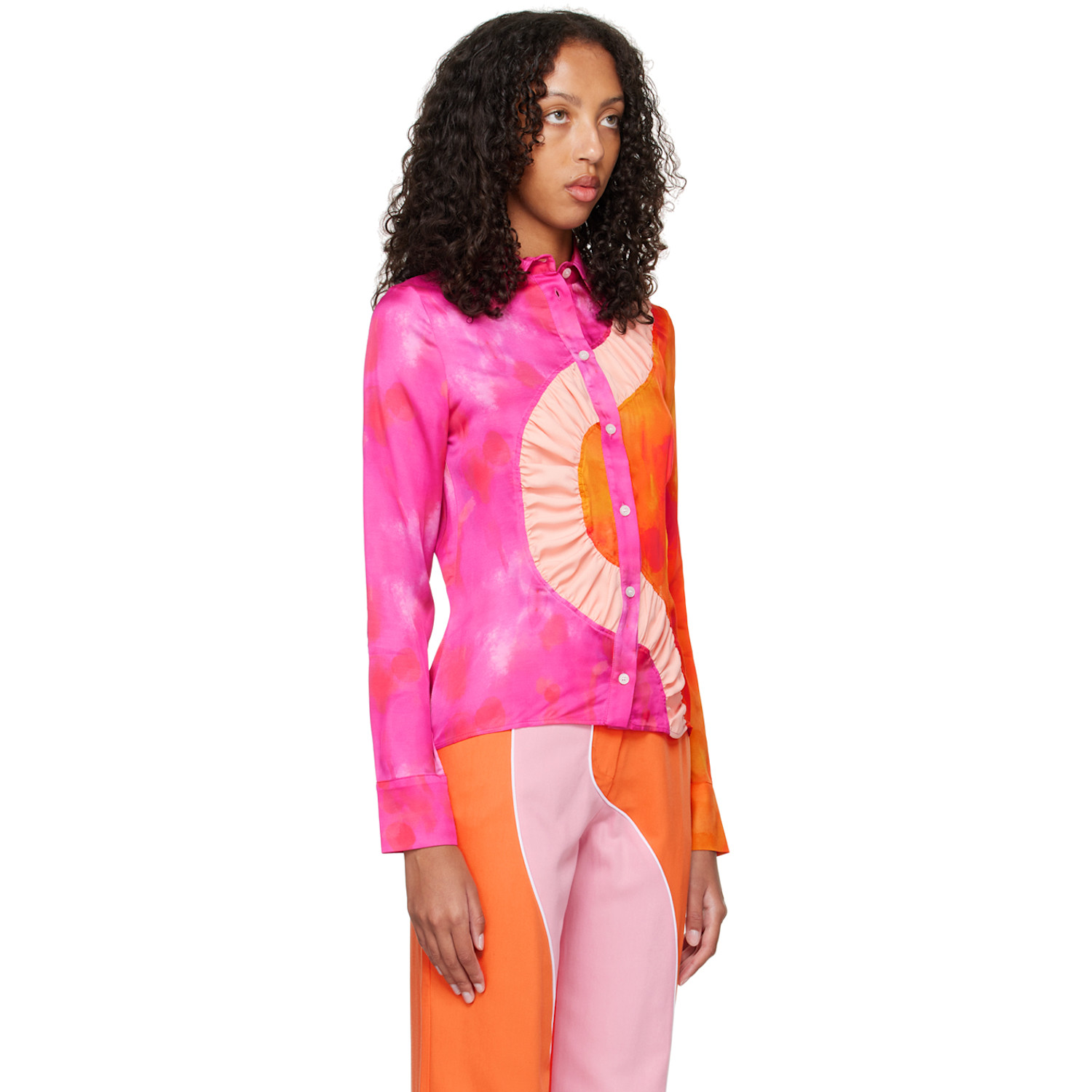  Ahluwalia Pink & Orange Kati Shirt 