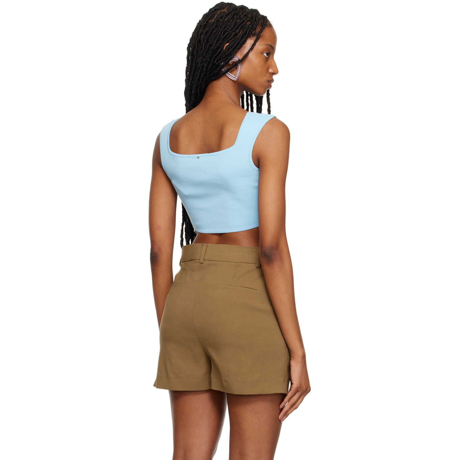  Sportmax Blue Fulmine Tank Top 