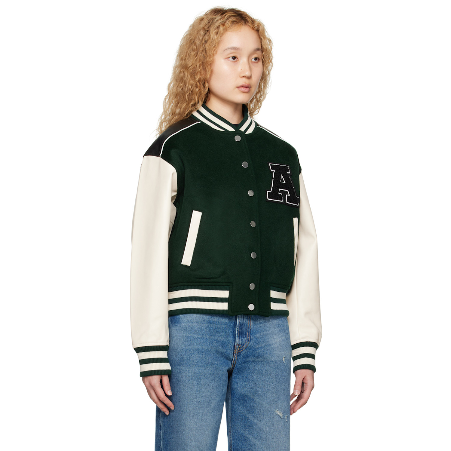  Axel Arigato Green Ivy Varsity Bomber Jacket 