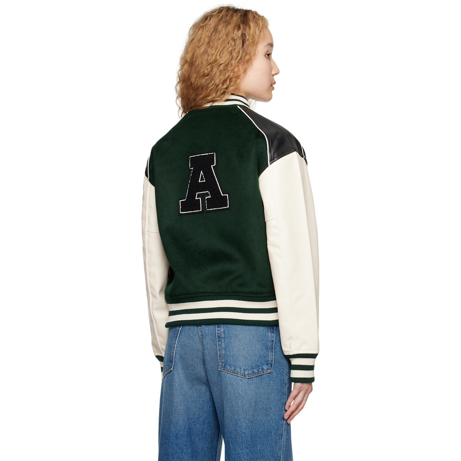  Axel Arigato Green Ivy Varsity Bomber Jacket 
