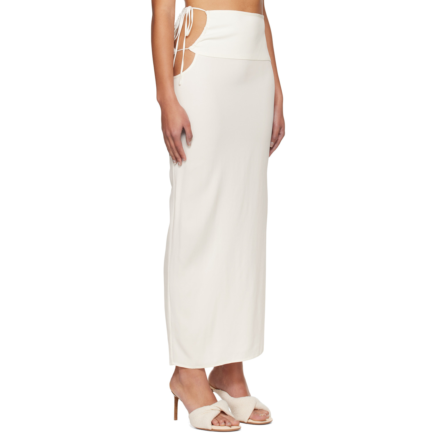  Christopher Esber White Bertoia Maxi Skirt 