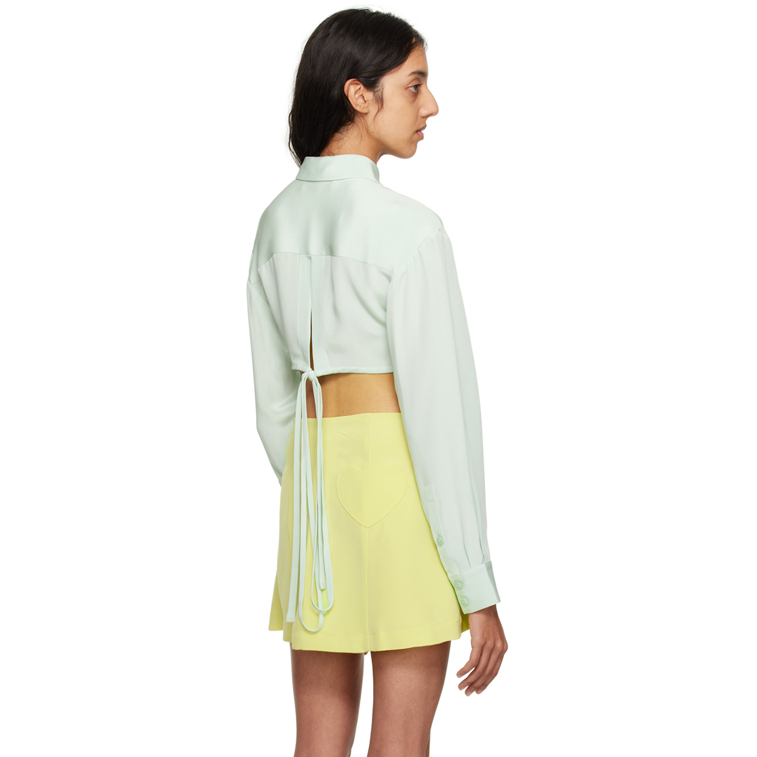  Christopher Esber Blue Cropped Shirt 