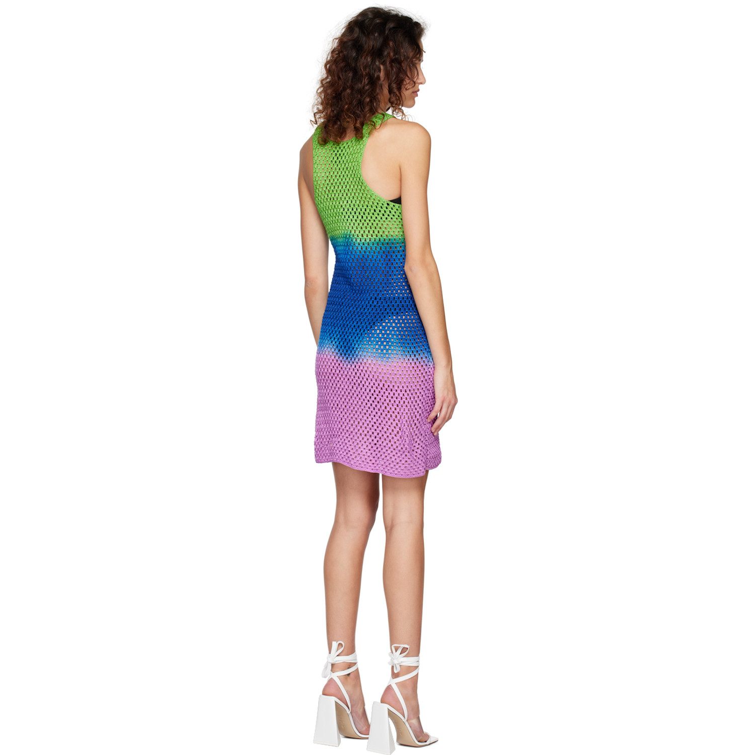  Agr Multicolor Scoop Neck Mini Dress 