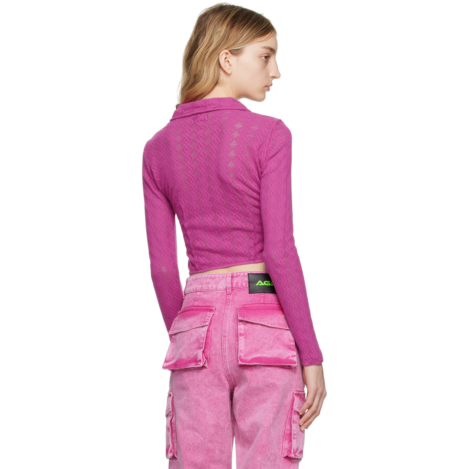  Agr Pink Zip Shirt 