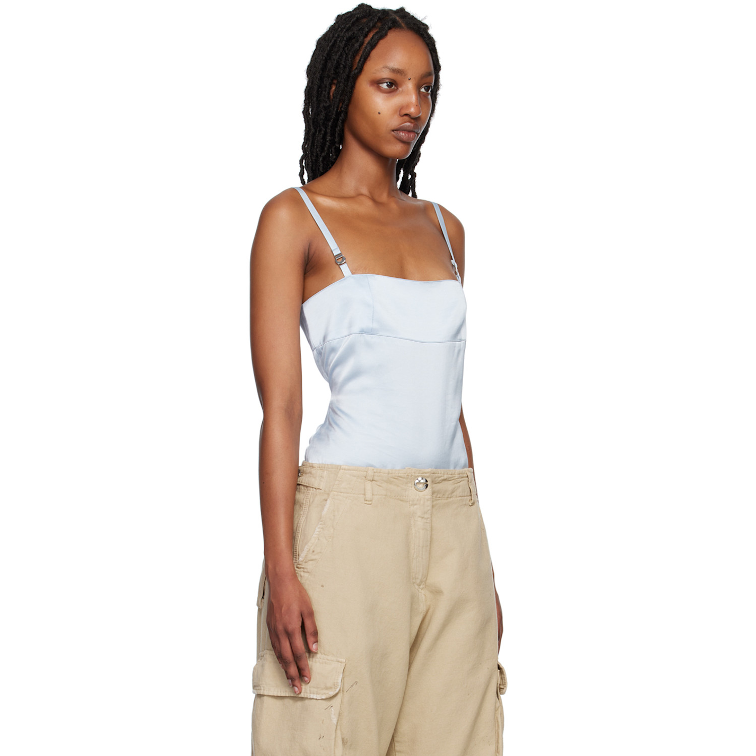  Coperni Blue Paneled Bodysuit 
