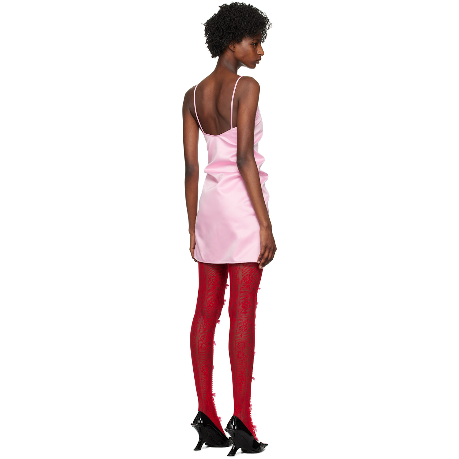  We11done Pink Slip Minidress 