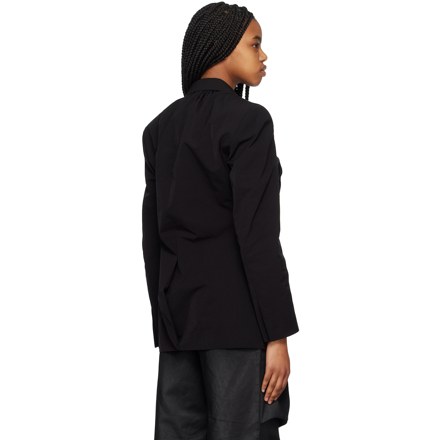  We11done Black Gathered Blazer 