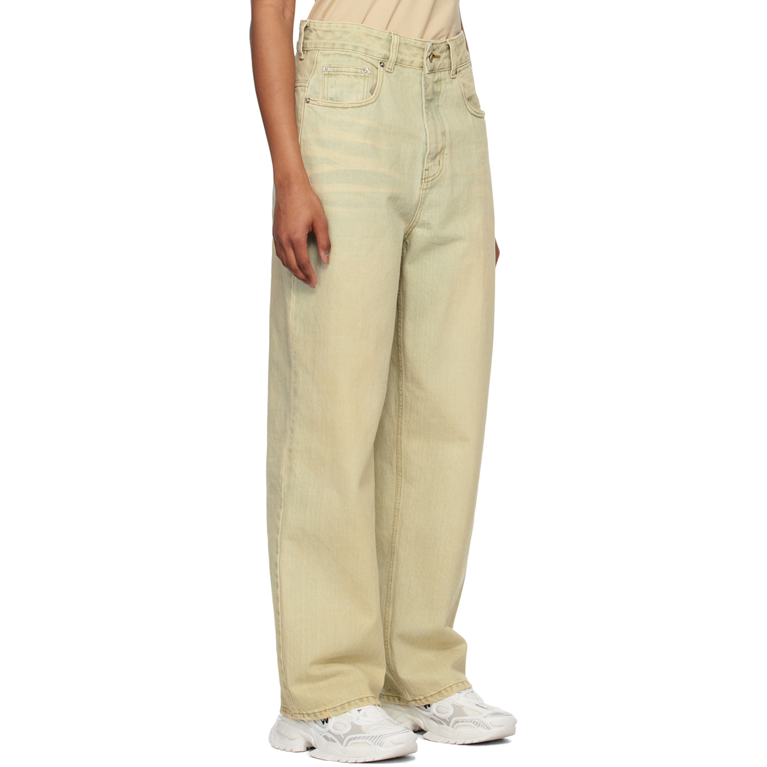  We11done Beige Wide-leg Jeans 