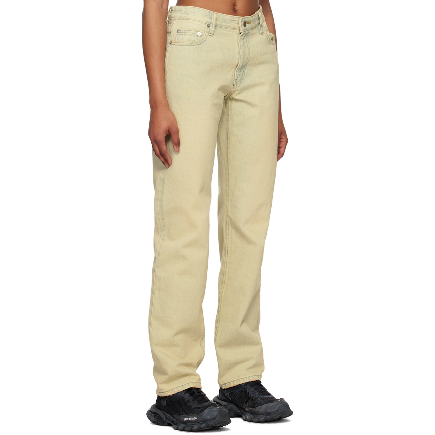  We11done Beige Straight-leg Jeans 