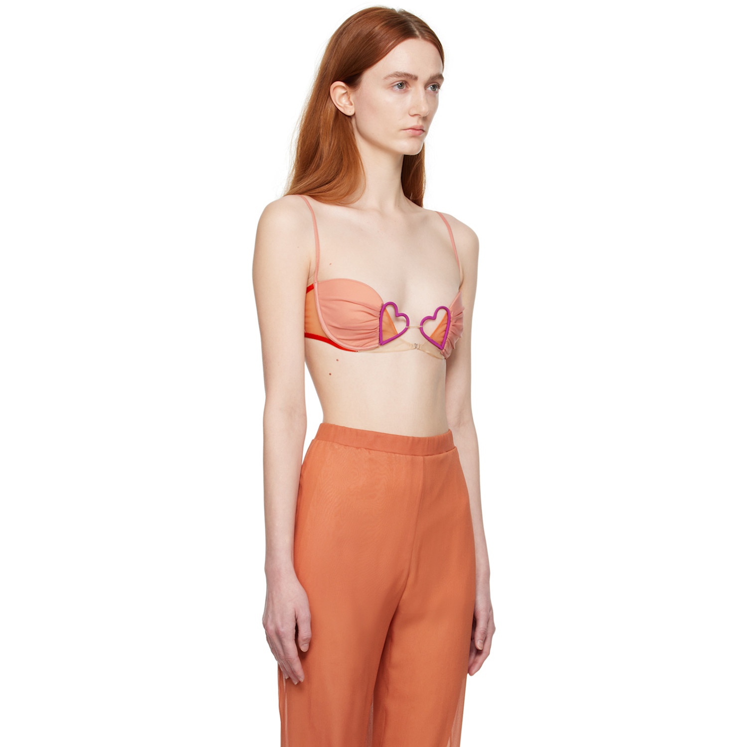  Nensi Dojaka Pink Heart Bra 