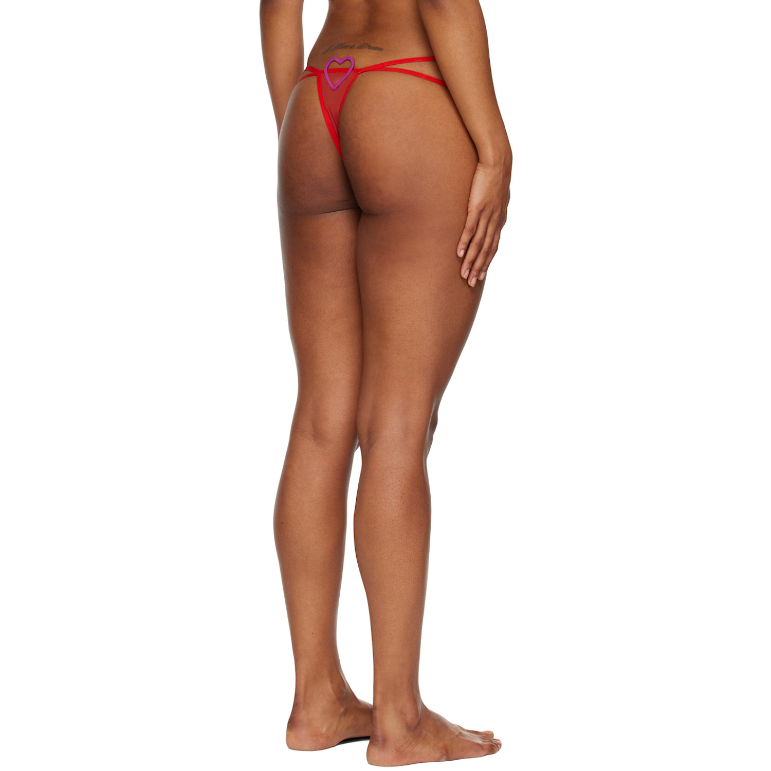  Nensi Dojaka Orange Heart Thong 