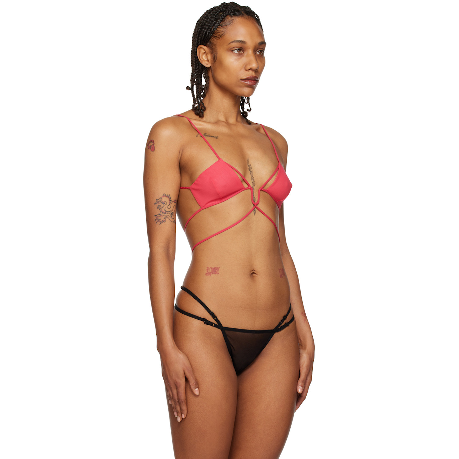  Nensi Dojaka Pink Angular Tank Top 