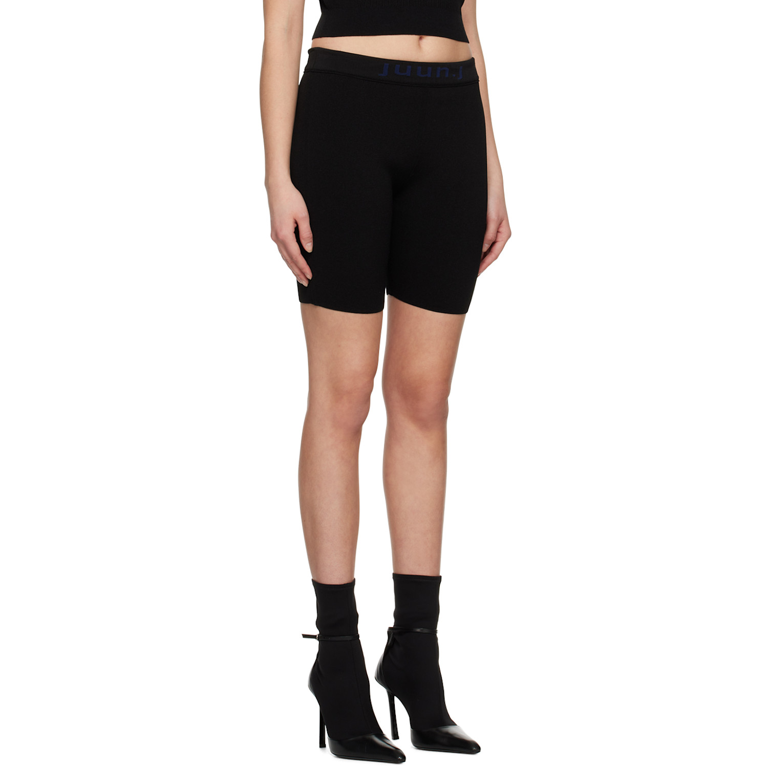  Juun.j Black Bicycle Shorts 