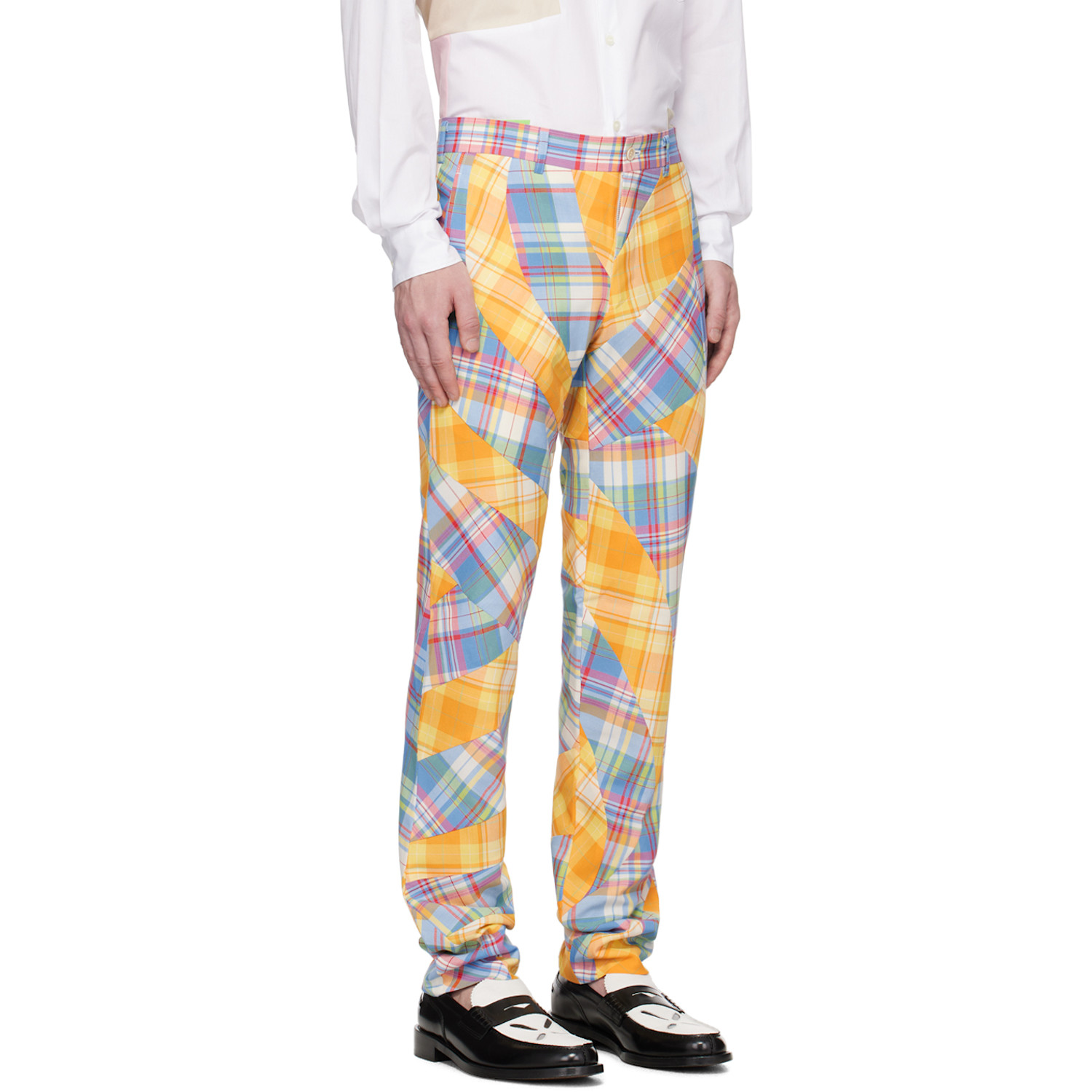  Comme Des Garçons Homme Plus Multicolor Tartan Trousers 