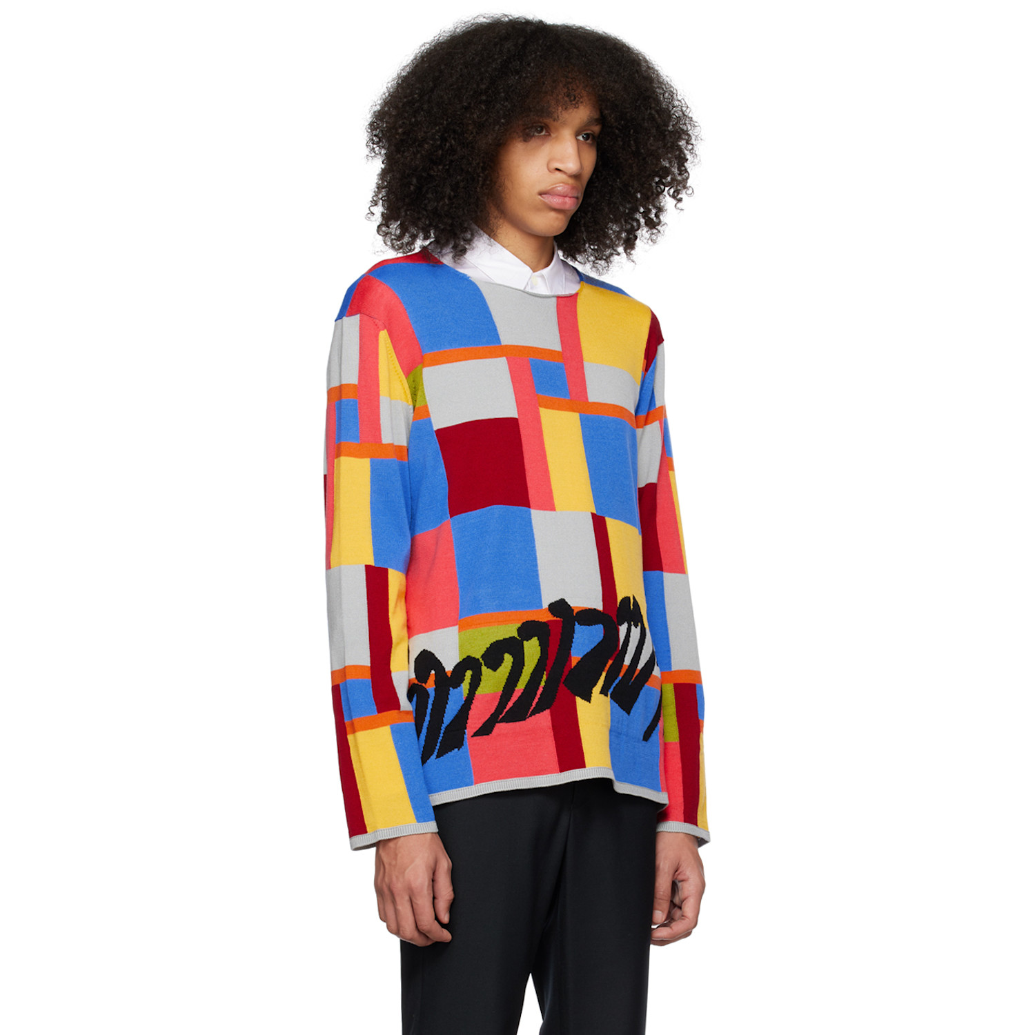  Comme Des Garçons Homme Plus Multicolor Check Sweater 