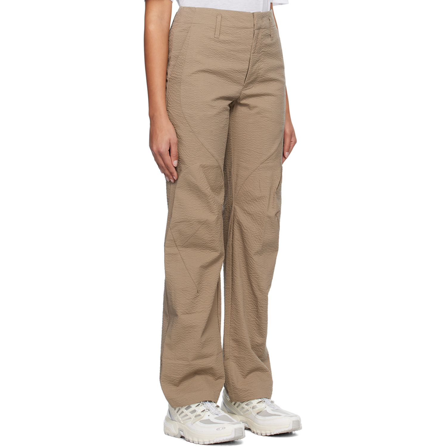  Post Archive Faction (paf) Brown Three-dimensional Trousers 