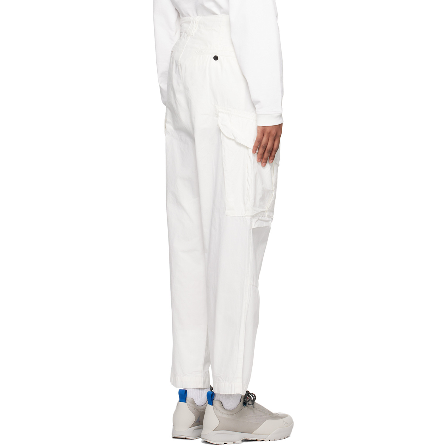 C.p. Company White Lens Cargo Pants 
