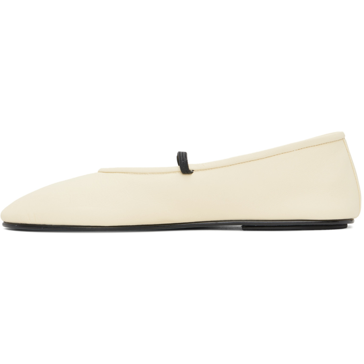  The Row Off-white Elastic Ballerina Flats 