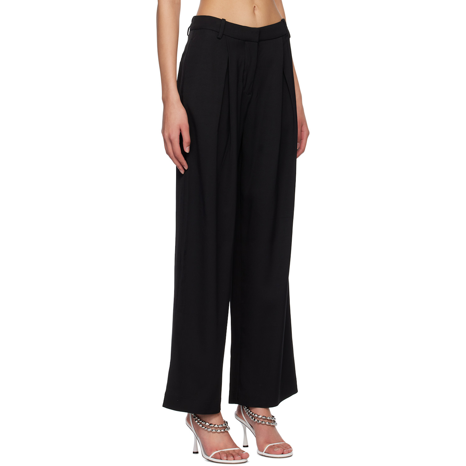  Co Black Pleated Trousers 