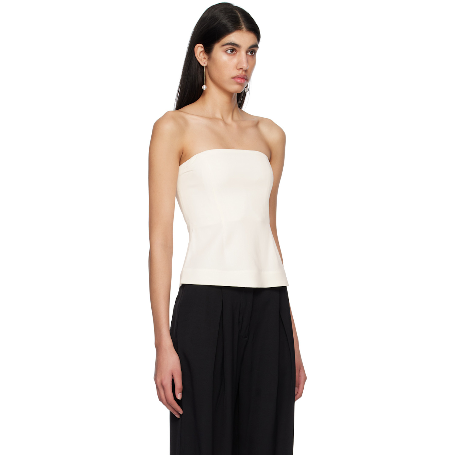  Co White Straight Neck Bustier 