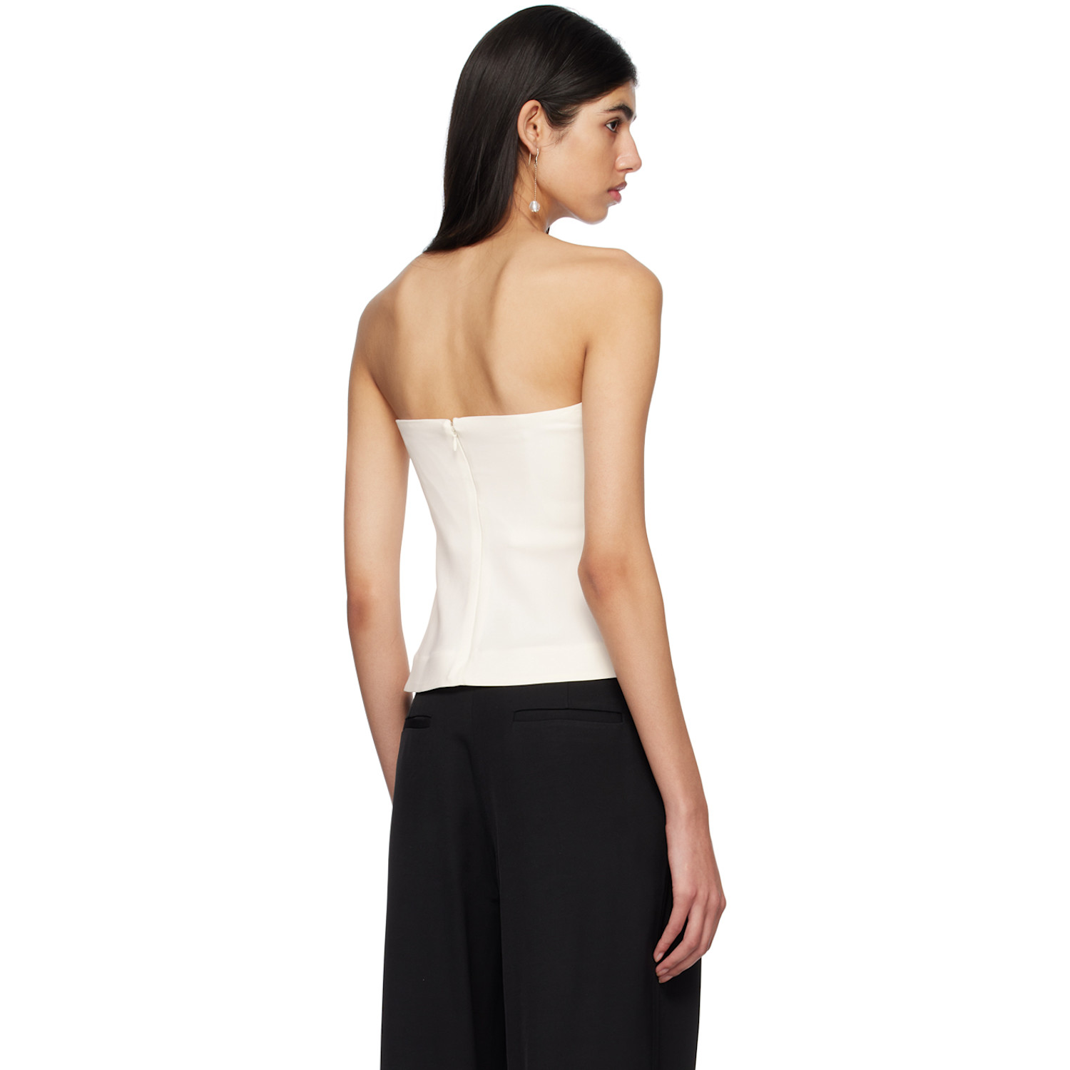  Co White Straight Neck Bustier 