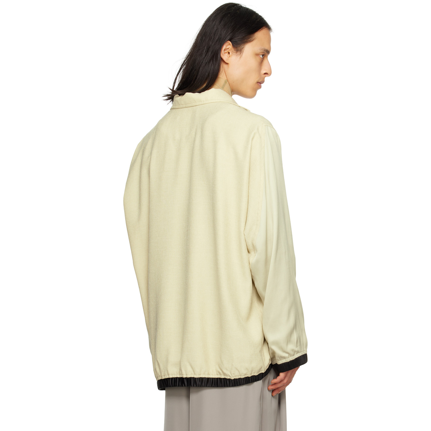  Cornerstone Beige Paneled Jacket 