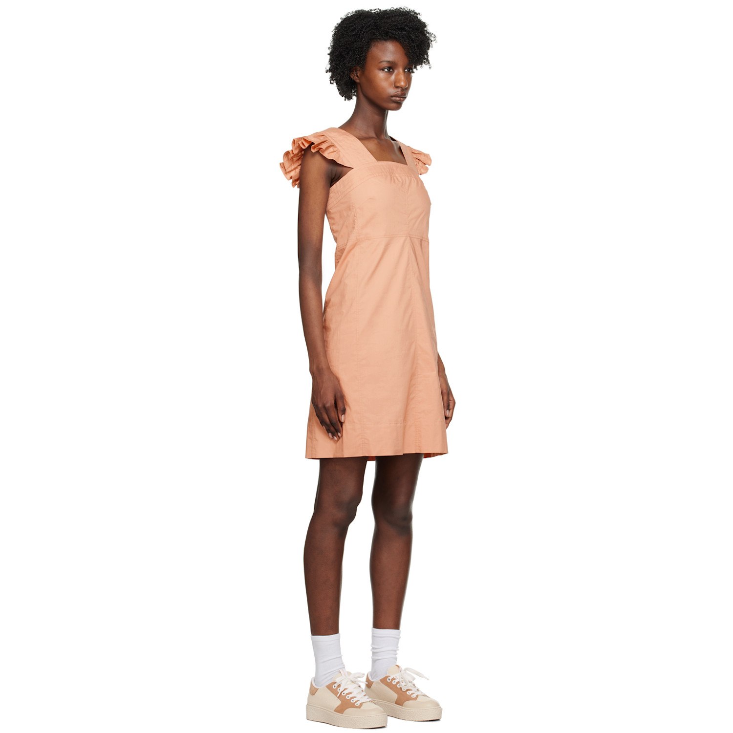  See By Chloé Pink Pinafore Minidress 