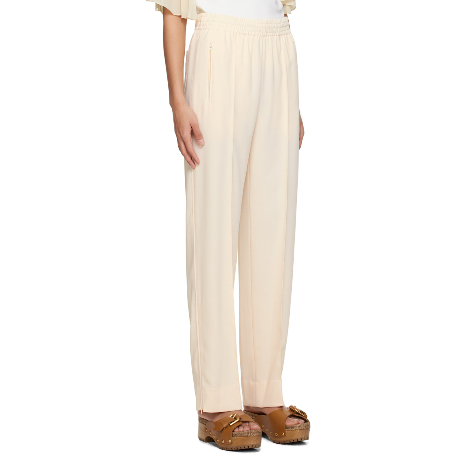  See By Chloé Off-white City Fluid Trousers 