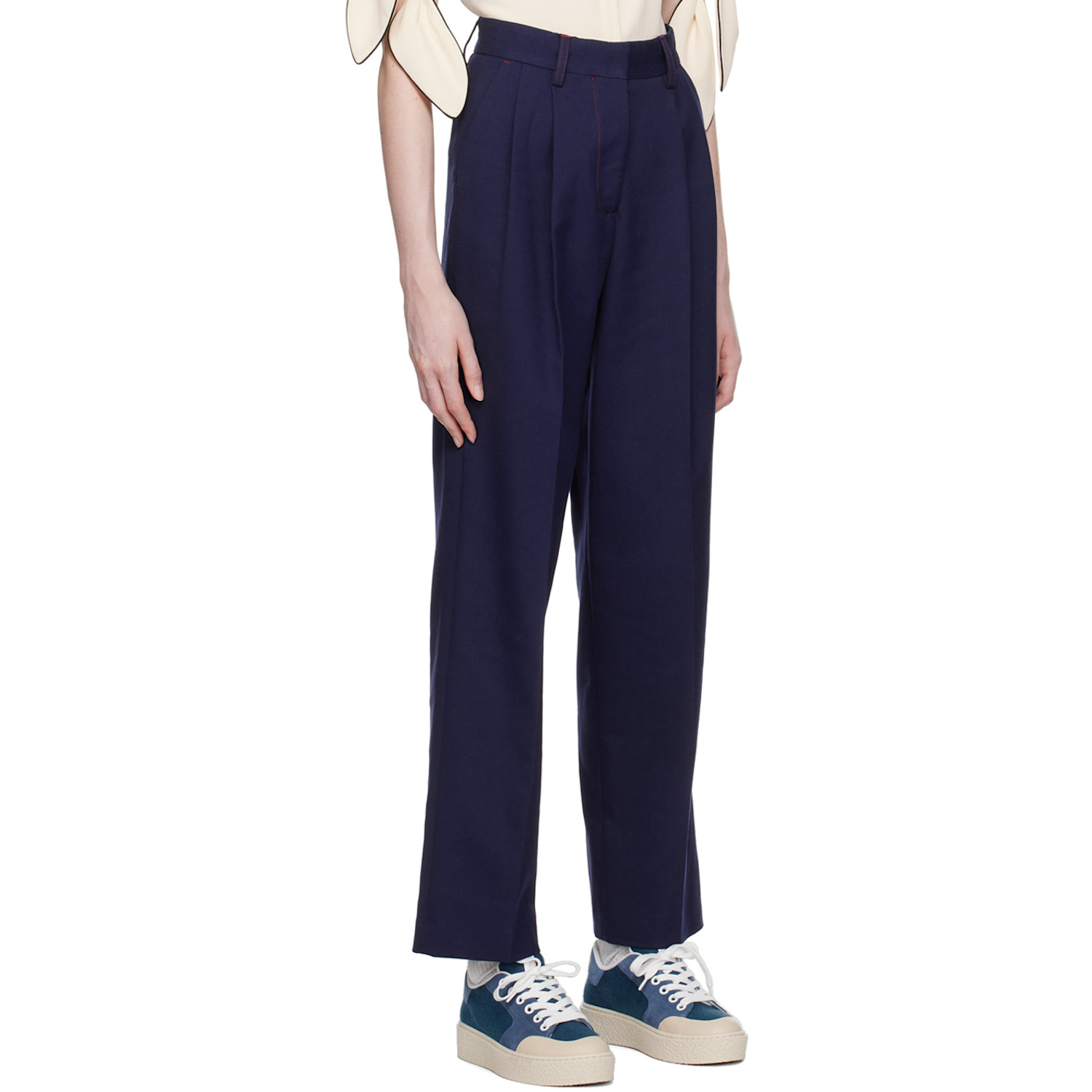  See By Chloé Navy Wide-leg Trousers 