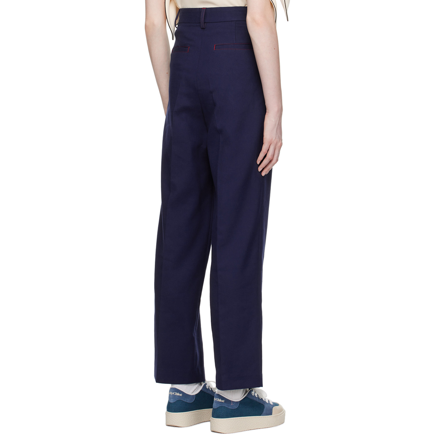  See By Chloé Navy Wide-leg Trousers 