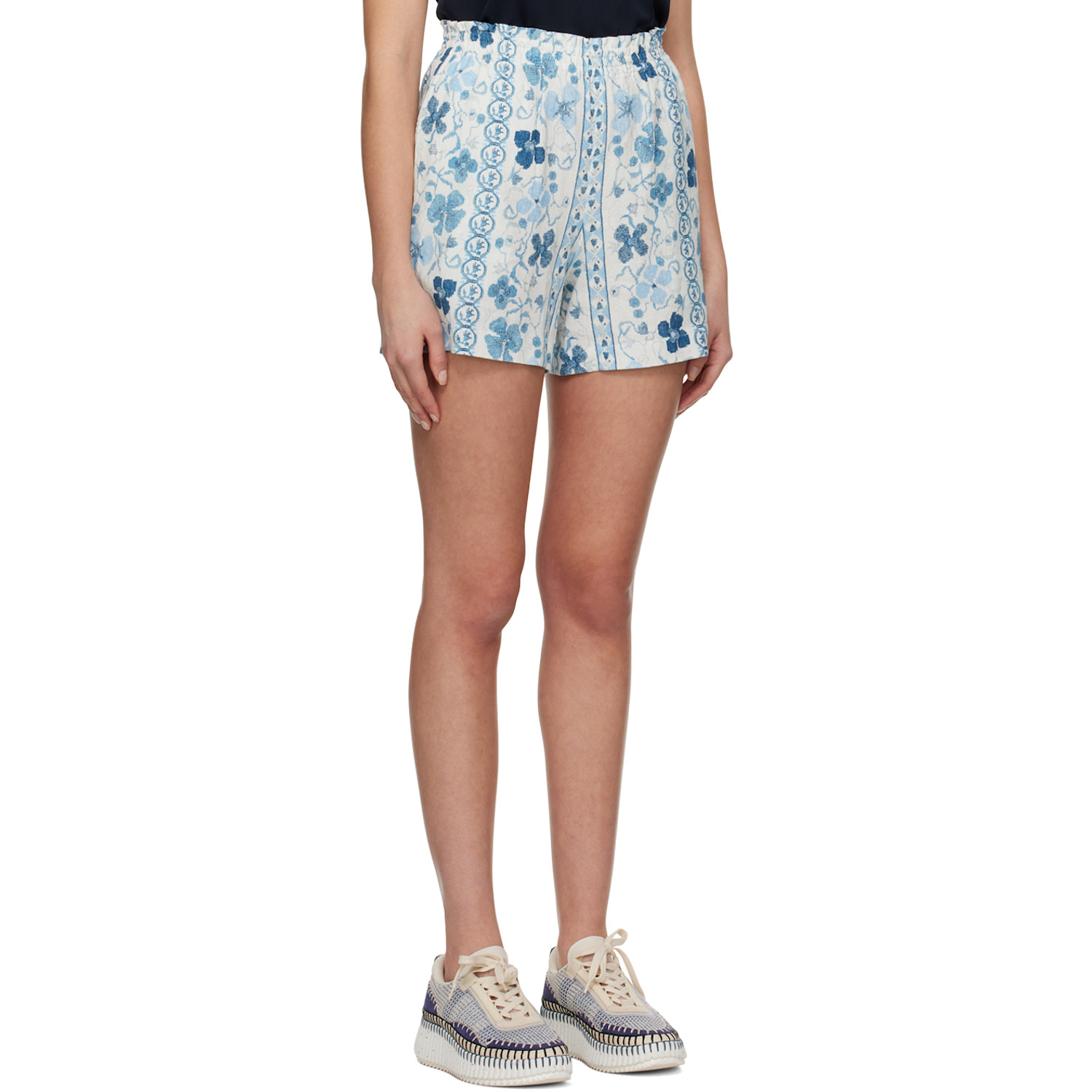  See By Chloé Blue Printed Boxer Shorts 