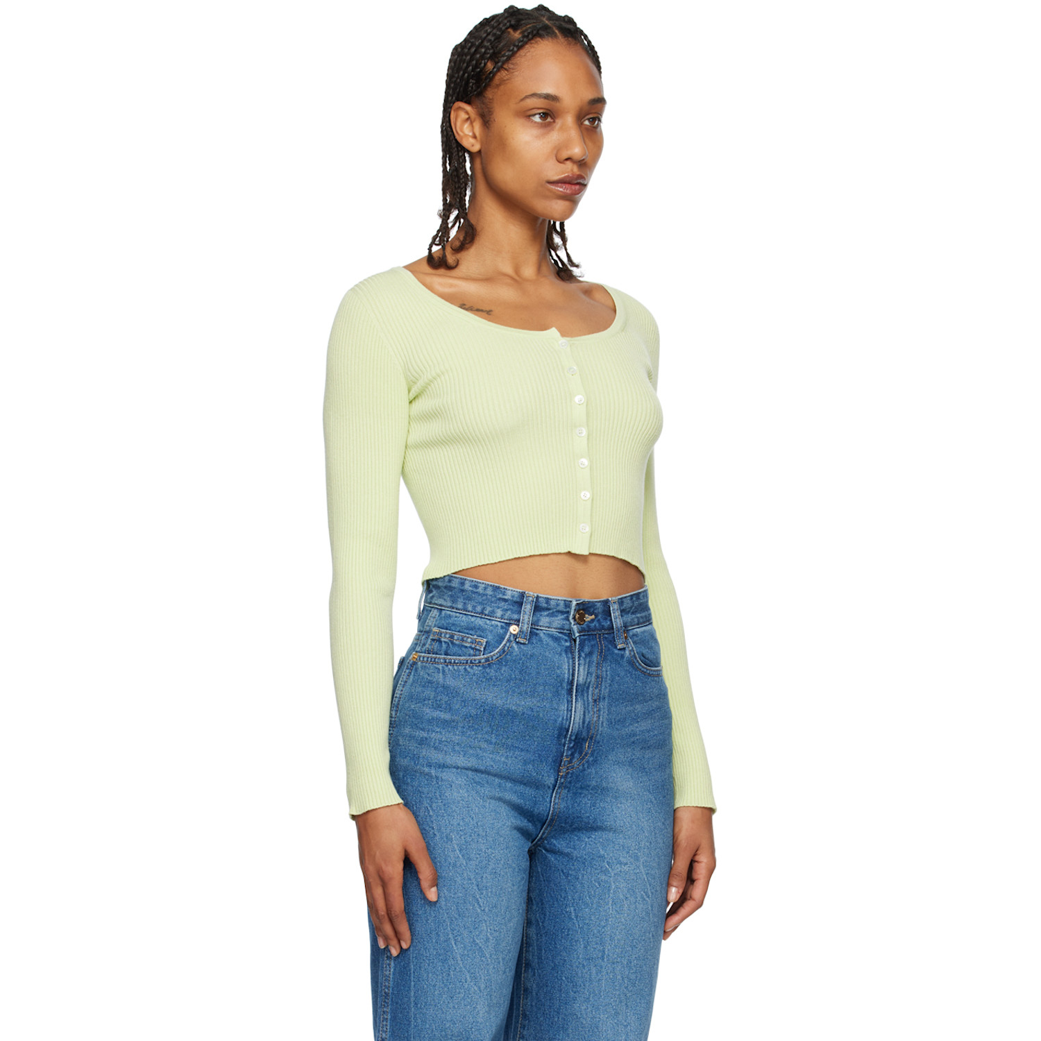  Arch The Green Scoop Neck Cardigan 