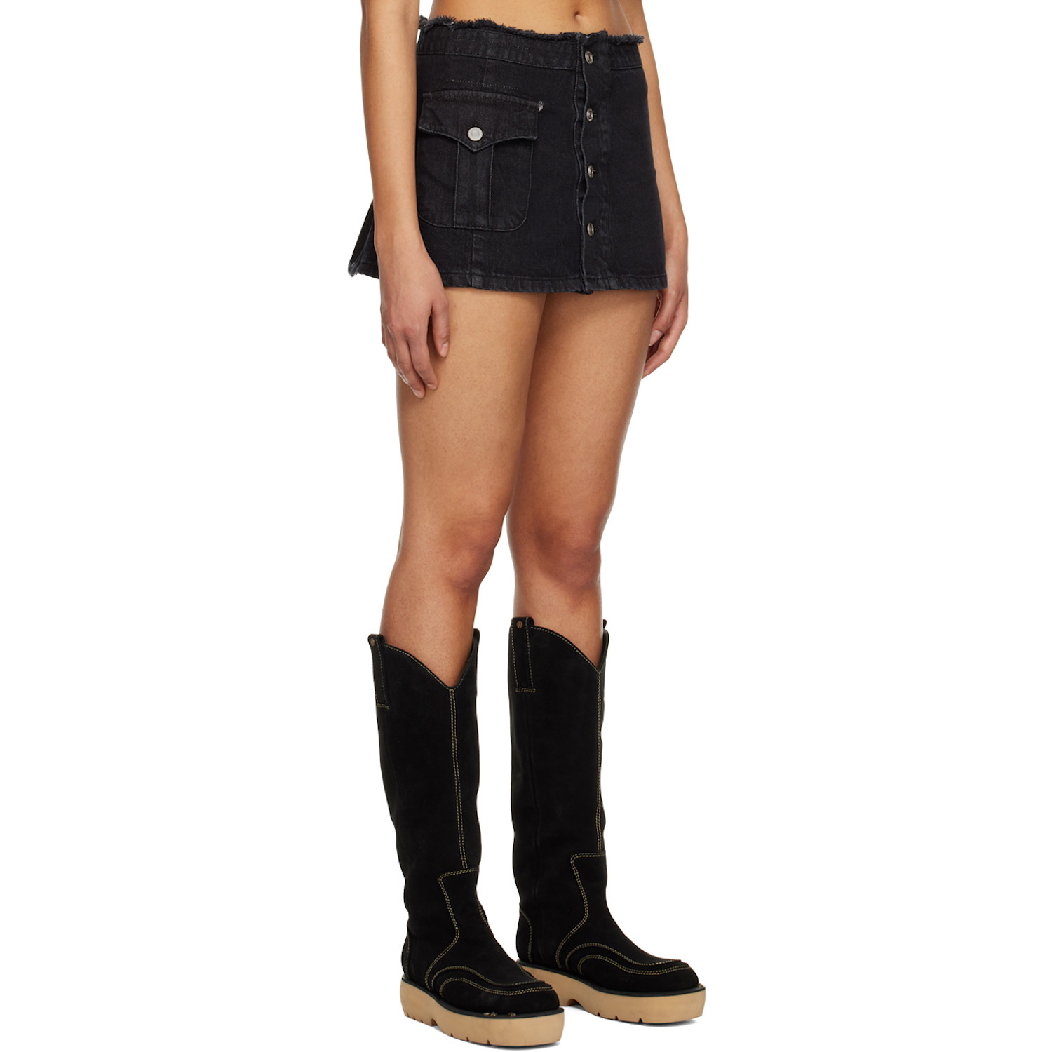  Andersson Bell Black Wrap Miniskirt 