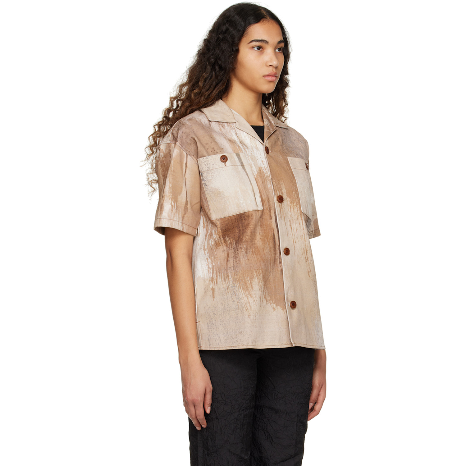  Andersson Bell Beige Tawney Printed Shirt 