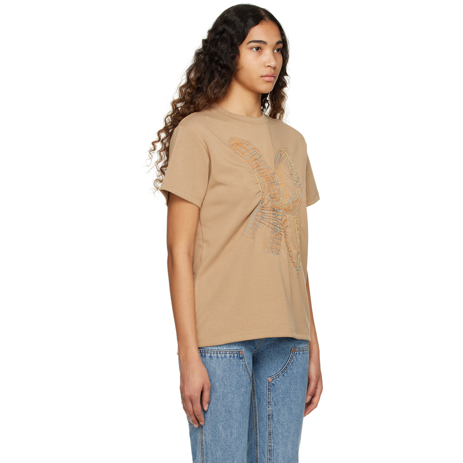  Andersson Bell Tan Ab Embroidered T-shirt 