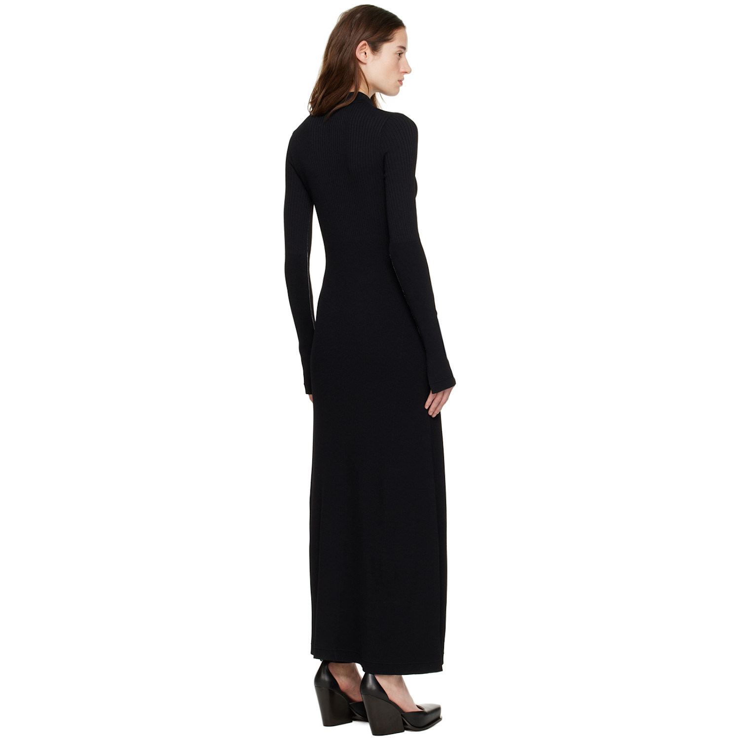  Maria Mcmanus Black Collar Midi Dress 