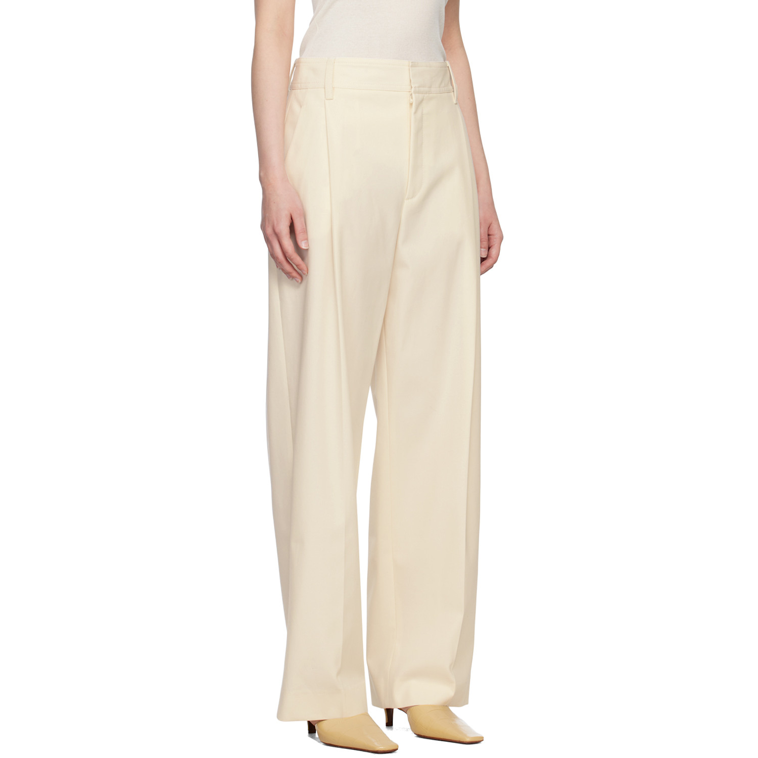  Maria Mcmanus Off-white Pleated Trousers 