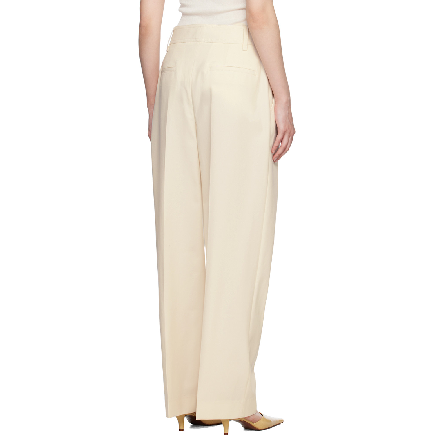  Maria Mcmanus Off-white Pleated Trousers 