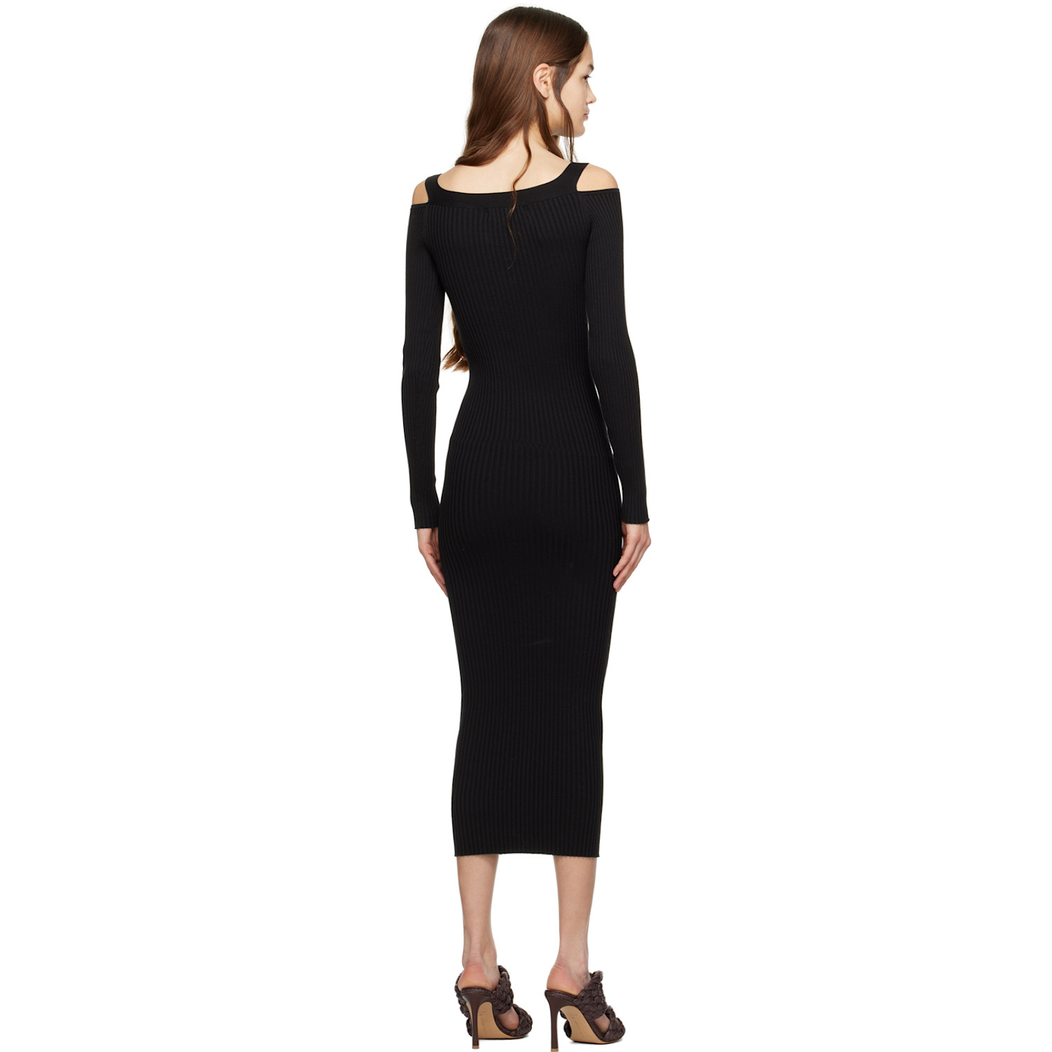  Wynn Hamlyn Black Luca Midi Dress 