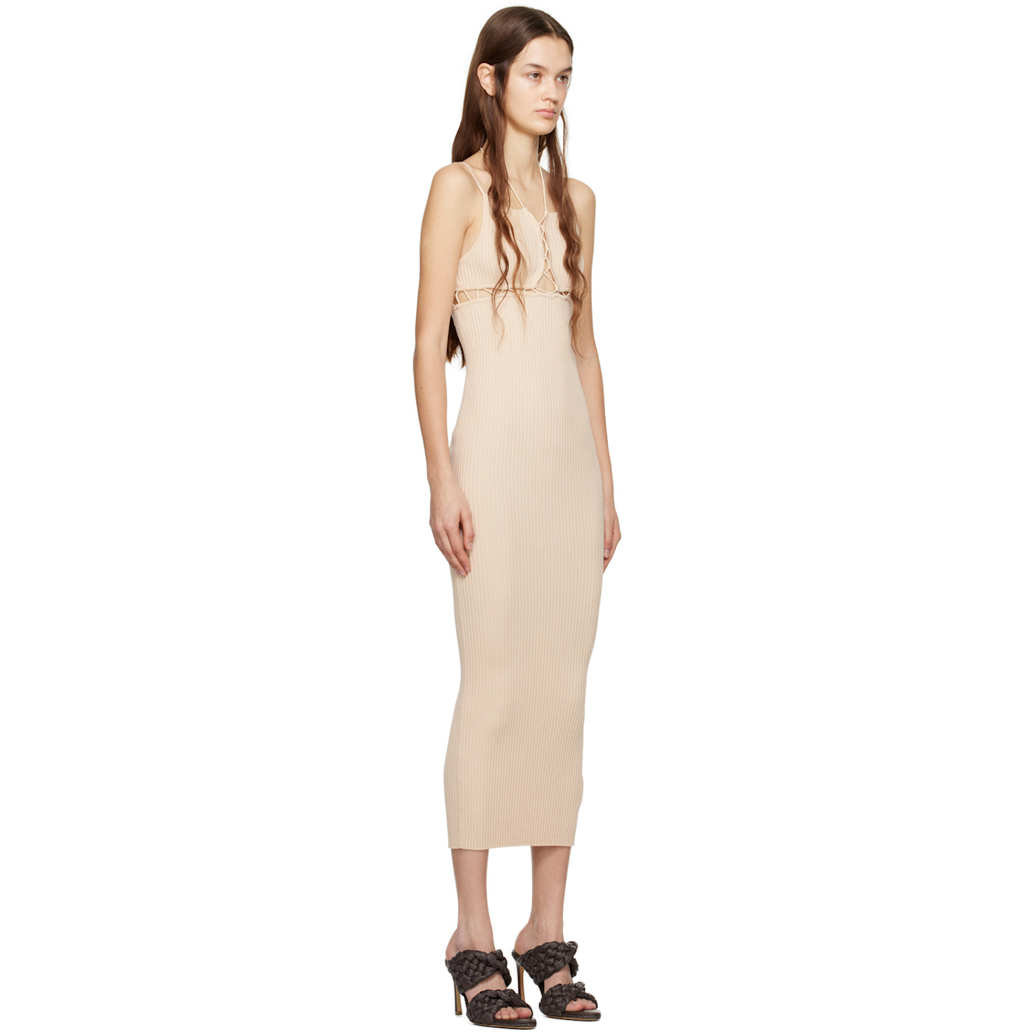  Wynn Hamlyn Beige Sunny Maxi Dress 