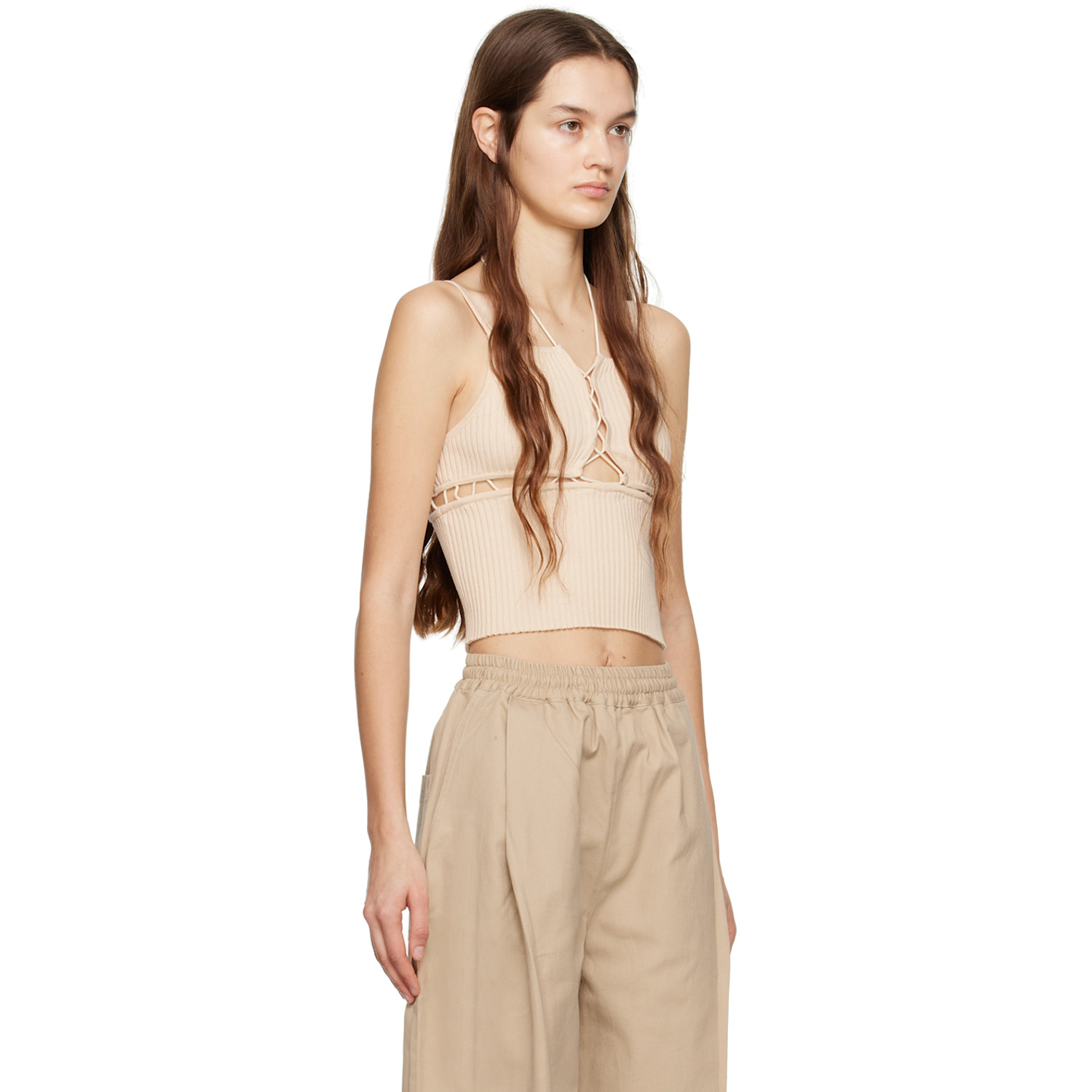  Wynn Hamlyn Beige Sunny Tank Top 