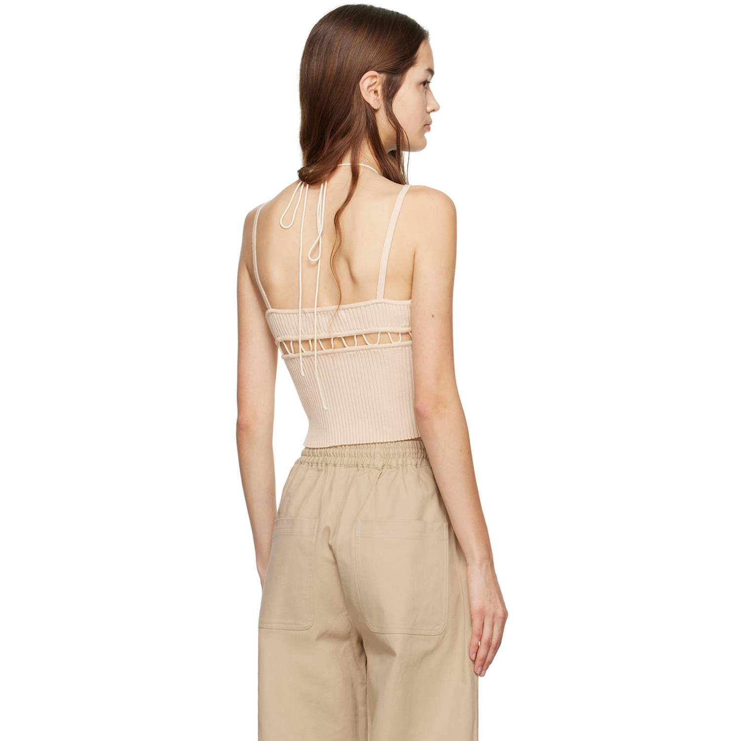  Wynn Hamlyn Beige Sunny Tank Top 