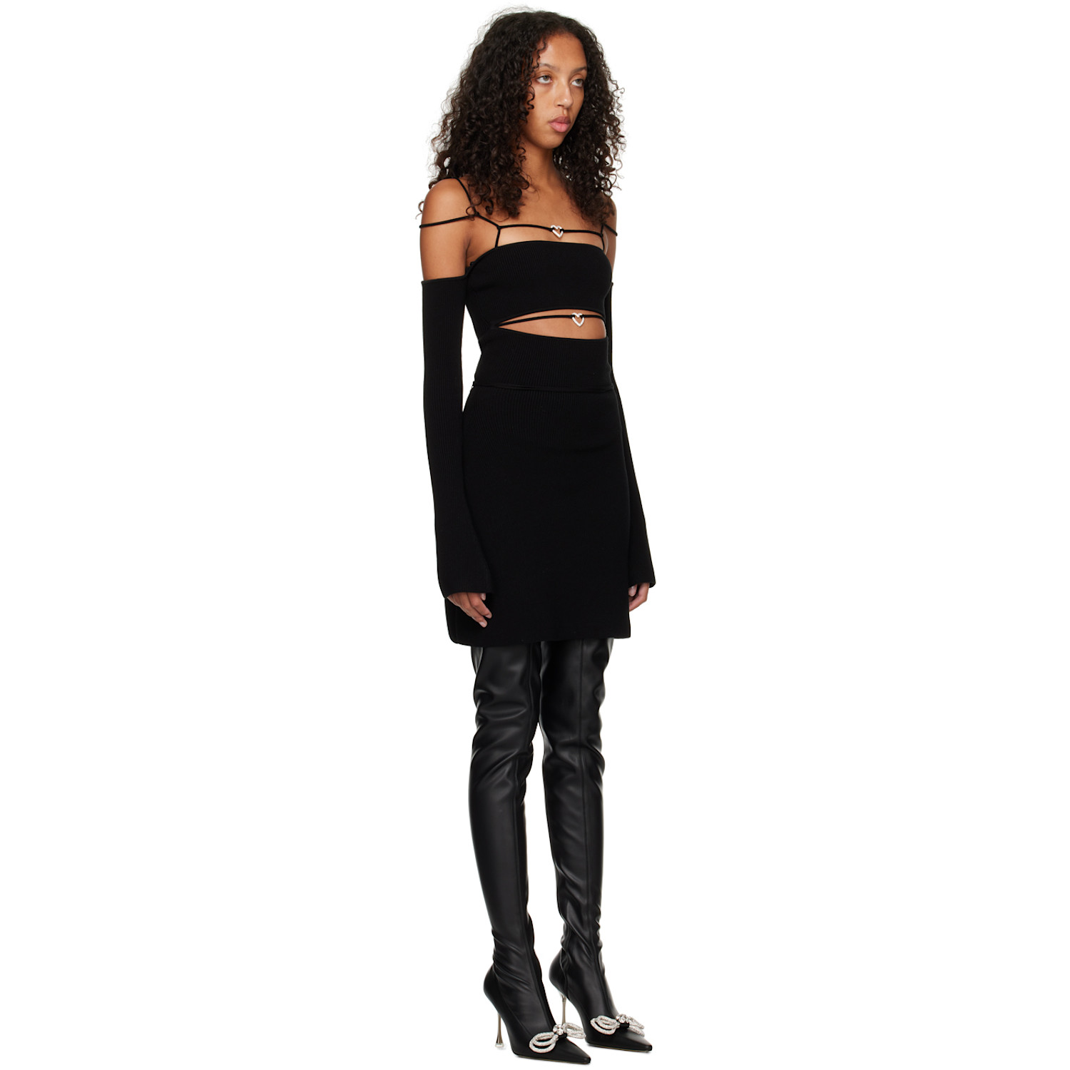  Mach & Mach Black Stormi Minidress 
