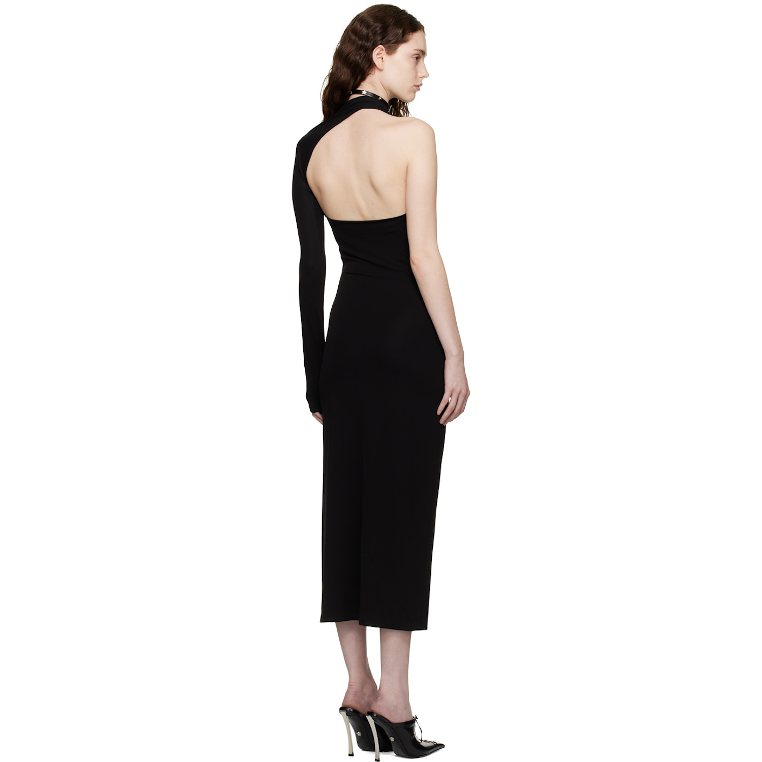  Versace Black Cutout Midi Dress 
